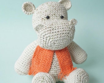 HIPPO, Amigurumi, Regalo de bebé, Juguete de ganchillo, Decoración de guardería, Regalo de cumpleaños, Niña, Peluche