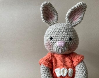 BUNNY, Amigurumi, Baby Gift, Crochet Toy, Nursery Decor