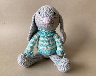 BUNNY,  Amigurumi, Baby Gift, Crochet Toy, Nursery Decor