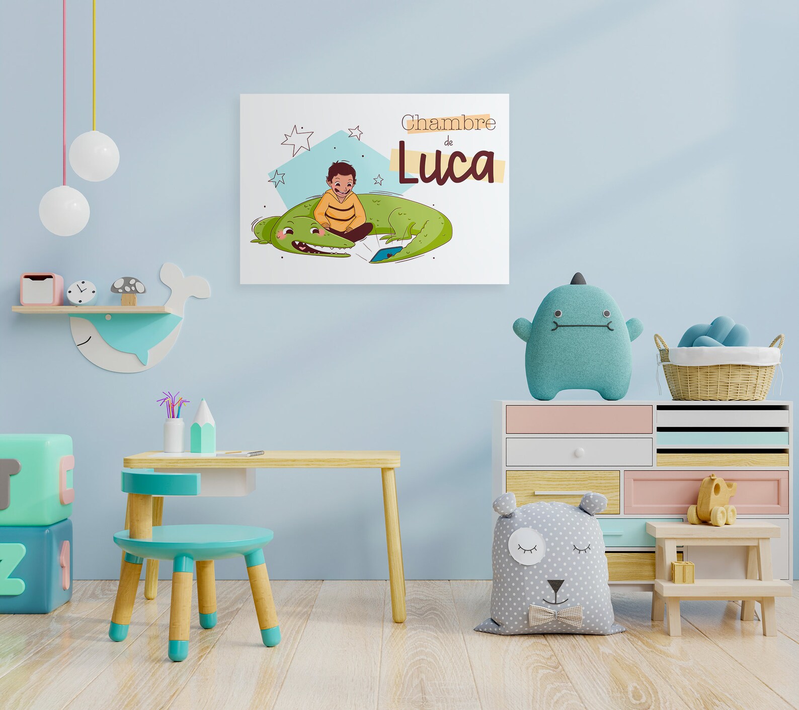 Custom kids room wall art kids drawing children wall art Etsy