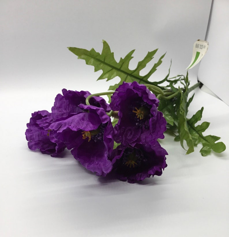 Ashland Bush Gerbe Purple Flower Stem Artificial Lowers Etsy