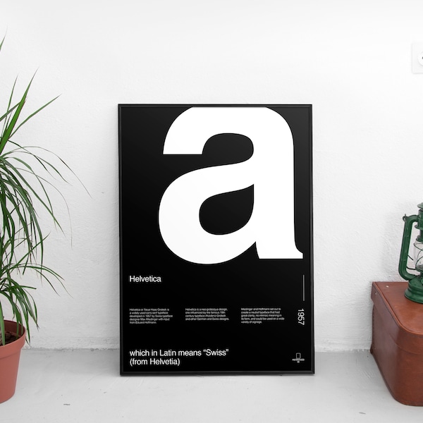 Helvetica Poster / Typographic Poster / Poster Prints / High Quality Poster / Type / Art Poster (A1/A2/A3)