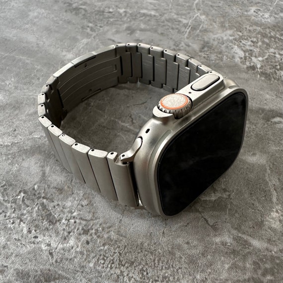 Ultra 2 Metal Bracelet Compatible with Apple Watch Ultra 2 / Ultra Metal  Band 49mm for Men - Titanium Color Metal Bracelet