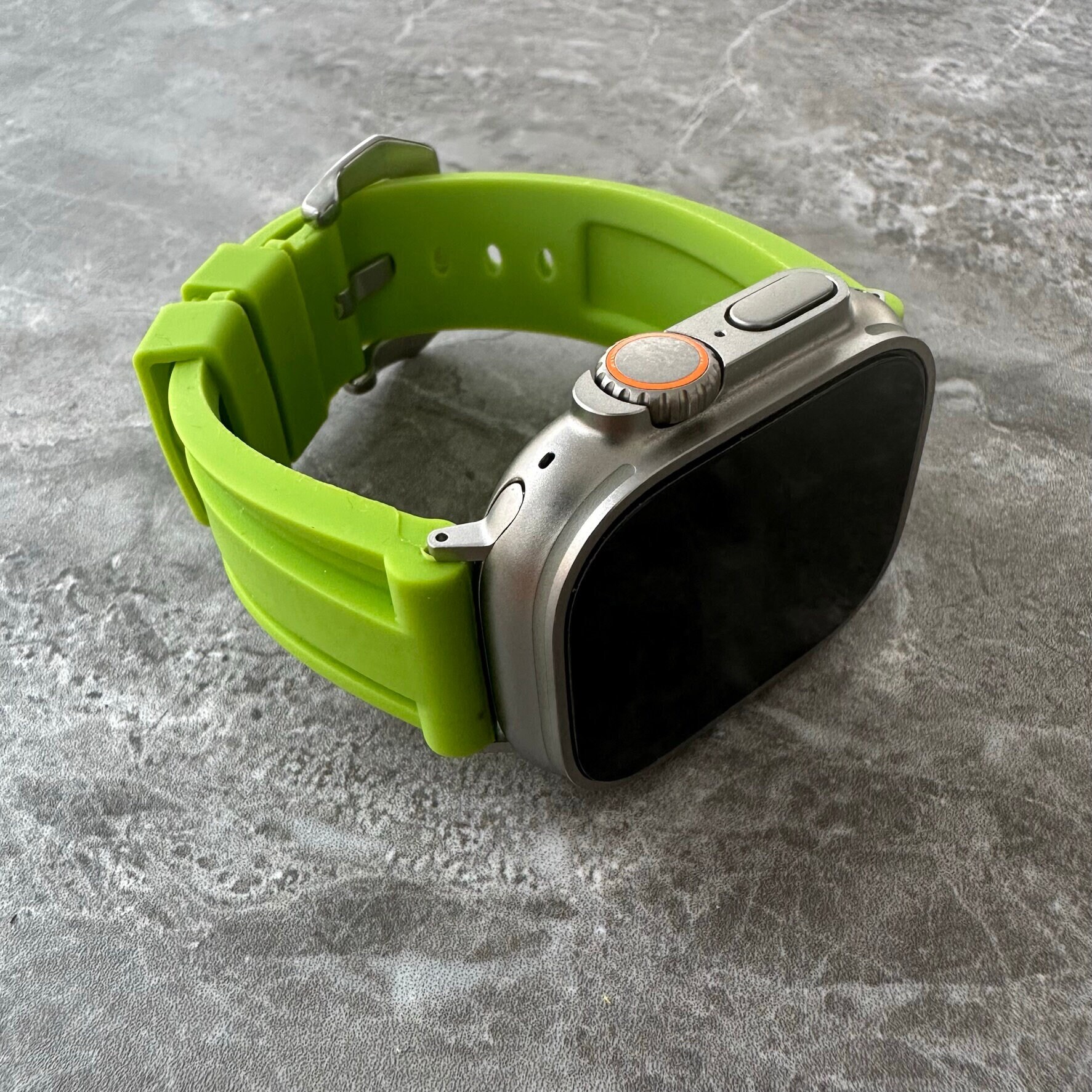 Lime Green Rubber Silicone Watch Strap Band for NEW Apple Watch