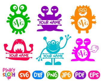 Download Monster Monogram Svg Etsy