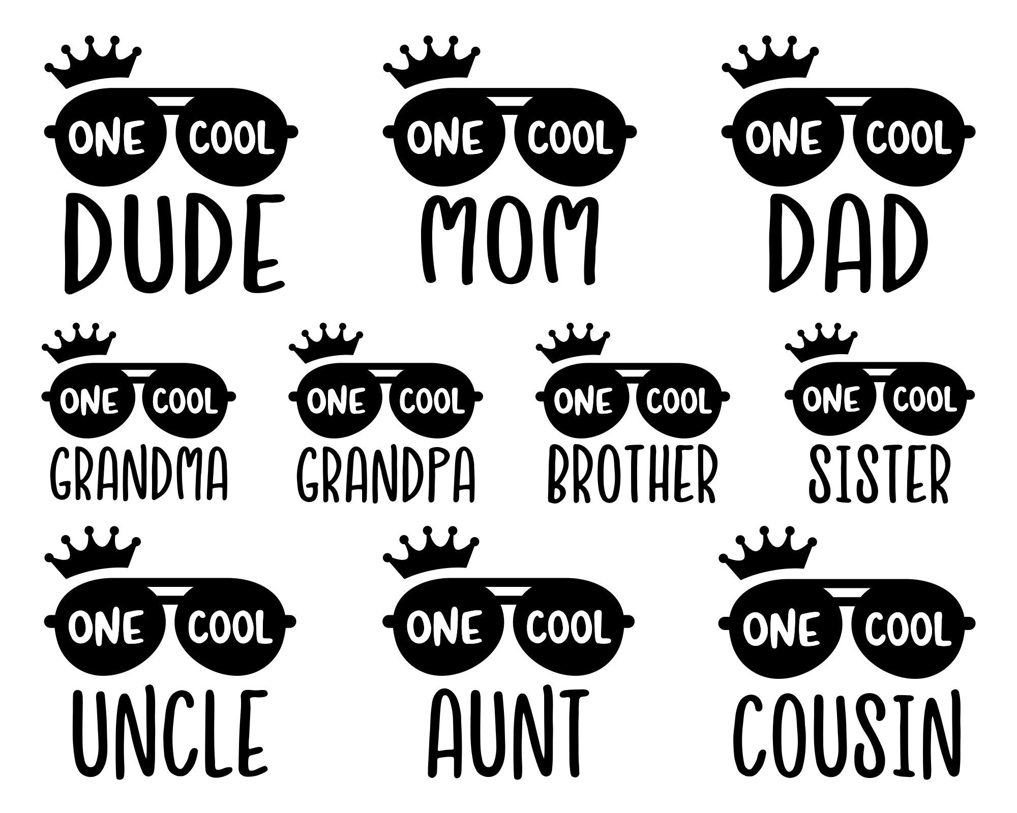 Download One Cool Dude Svg Family Bundle One Cool Dude Svg Bundle | Etsy