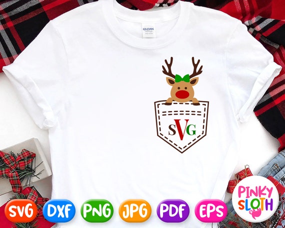 Download Girl Christmas Shirt Svg Christmas Monogram Svg Reindeer In Etsy