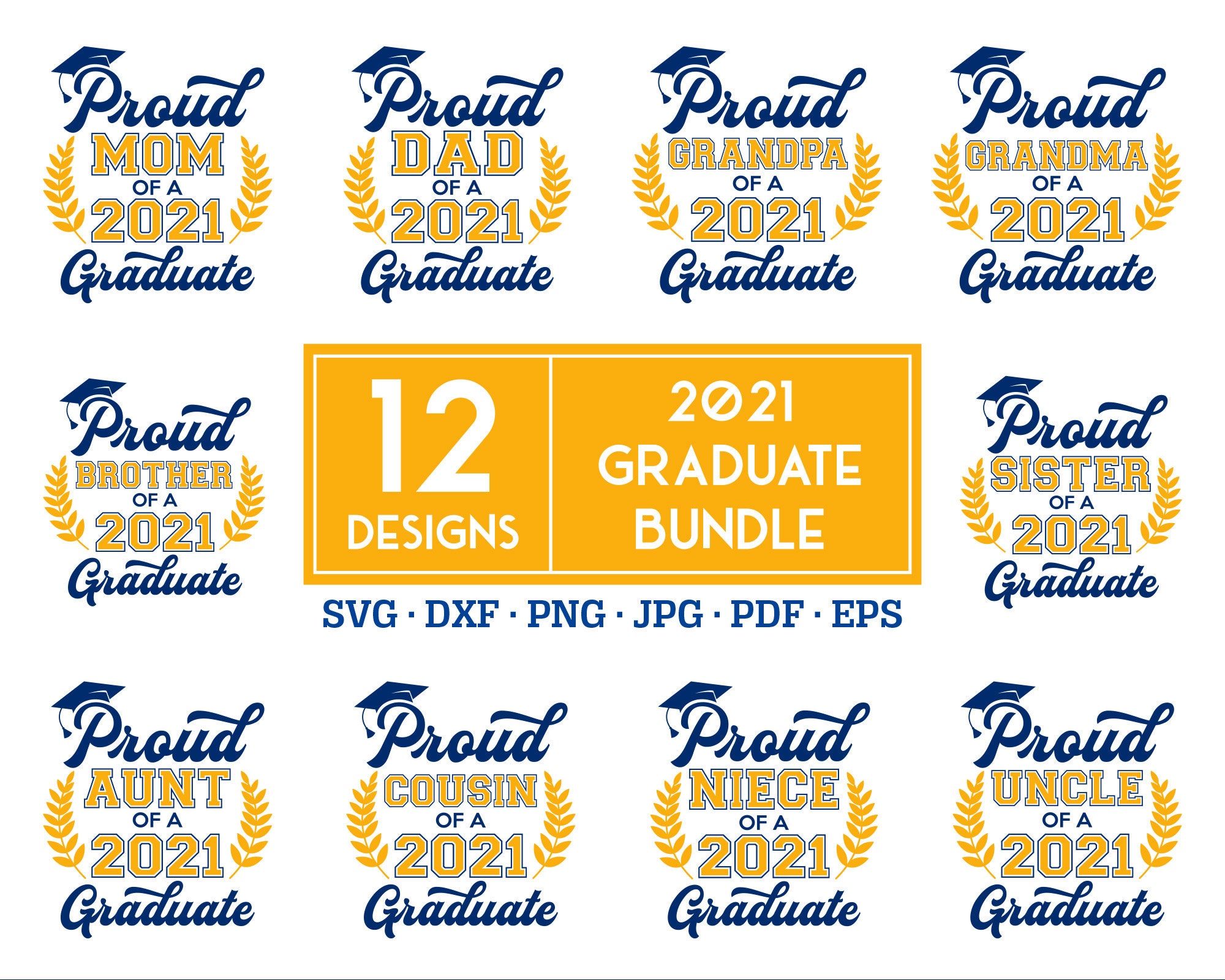 Download Proud Family Of Graduate Svg Bundle Graduation 2021 Svg | Etsy