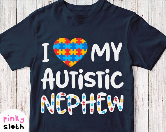 Download I Love My Autistic Nephew Svg Aunt of Autism Boy Shirt Svg ...