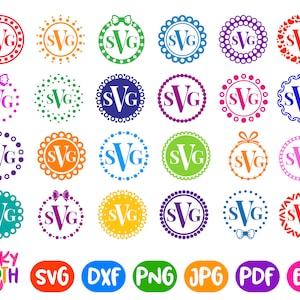 Download Circle Monogram Svg Etsy