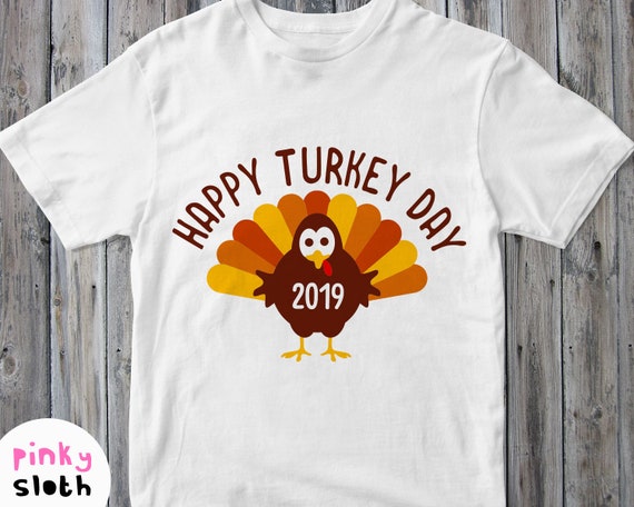 Happy Turkey Day Svg Thanksgiving Day Shirt Svg Give Thanks Etsy