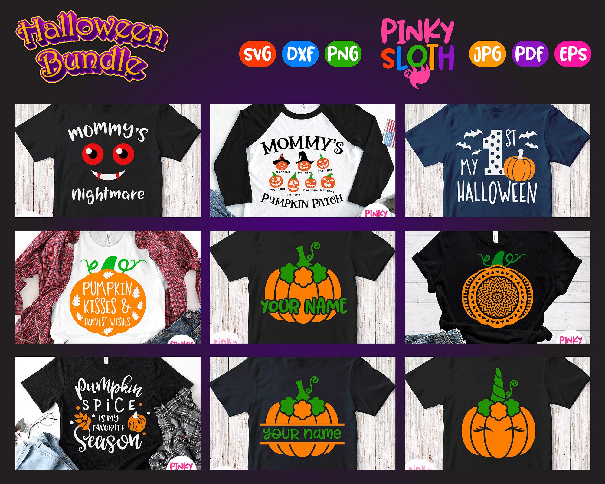 Halloween Svg Bundle 63 Designs For Halloween Shirts Svg | Etsy