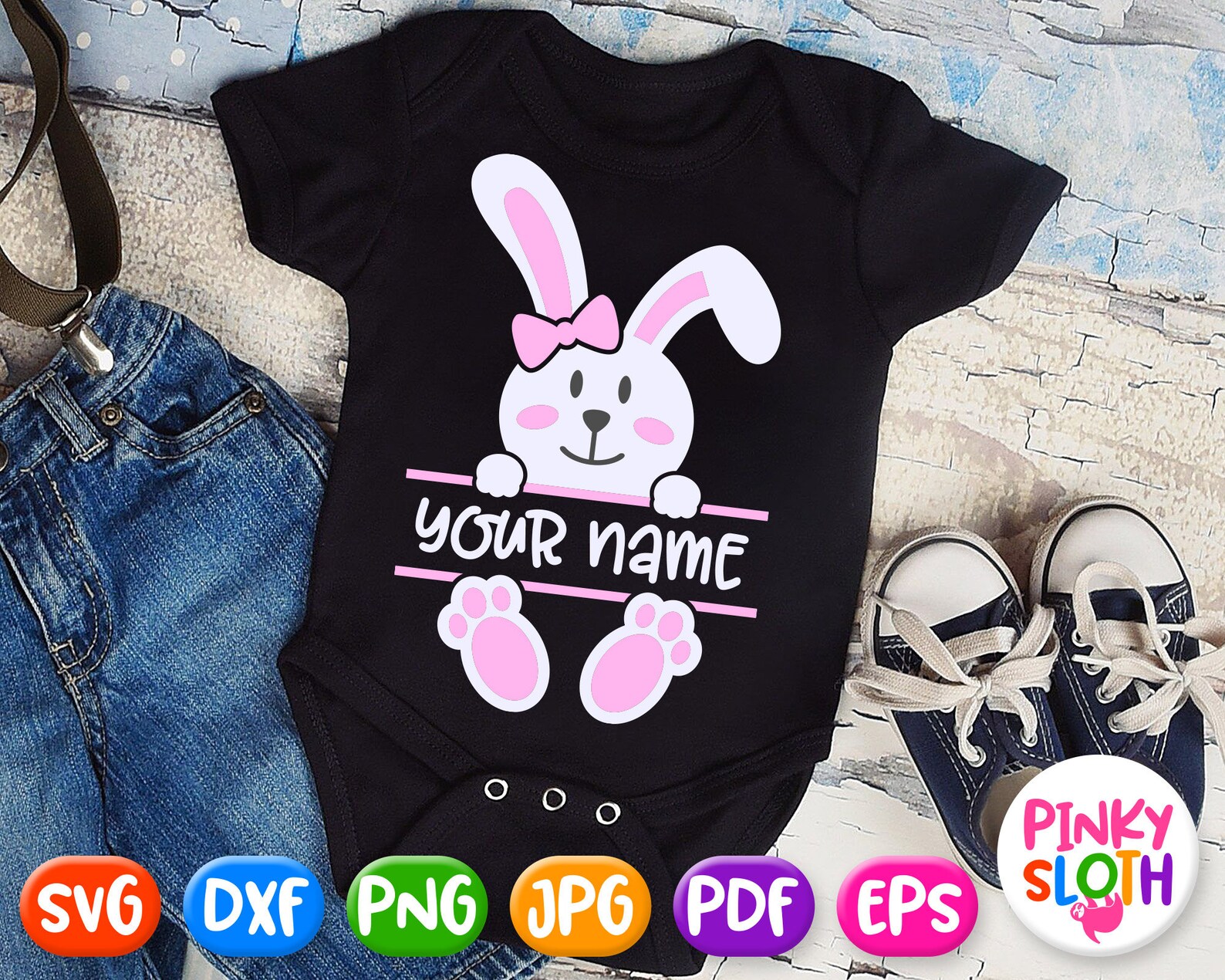 Bunny Girl Svg Girl Easter Shirt Svg Girl Easter Monogram Etsy