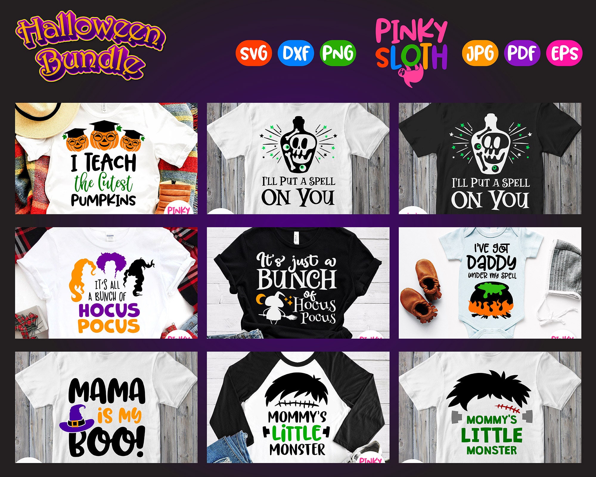 Halloween Svg Bundle 63 Designs For Halloween Shirts Svg | Etsy
