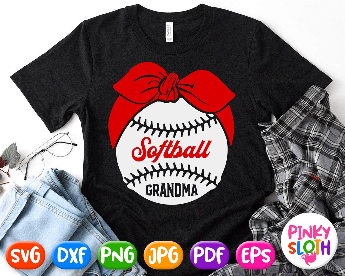 Softball Grandma Svg Softball Nana Shirt Svg Cut File Etsy