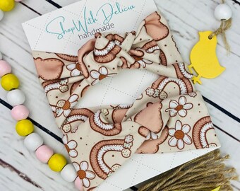 Mommy and Me BOHO Easter Rainbow Headbands, Rainbows, Top Knot , Knotted Headband, Head Wrap, Baby Turban, Baby, Easter Peeps, Spring