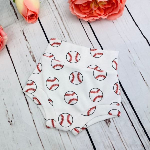 Organic Baseball baby bummies | Baseball opening day shorts | Softball | Organic Cotton Bummies | Gender Neutral