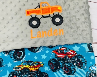 Firetruck Minky Baby Blanket Dump-truck Tonka Trucks Personalized Minky Baby Blanket Firetruck Minky Baby Blanket Dump-truck Tonka Trucks Personalized Minky Baby Blanket