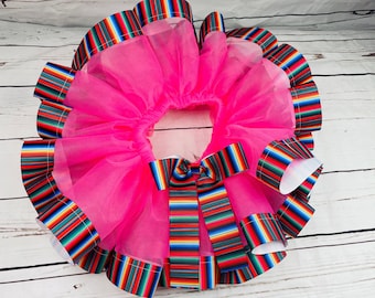 Serape tutu ONLY | baby birthday tutu | Girls ribbon trim tutu | Mexican birthday | cinco de mayo| baby tutu | Birthday Tutu | First Fiesta