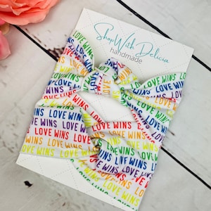Mommy and Me Pride love is love headbands, Top Knot Headband, Knotted Headband, Head Wrap, Baby Turban, Baby knit Headband, Love Wins, PRide