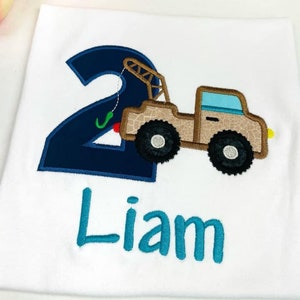 Truck Shirt | Tow Truck Birthday Shirt | Tow Truck birthday Boy&#39;s shirt |  Truck Birthday Shirts | Birthday Truck Shirt