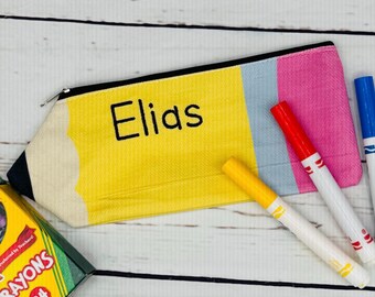 Personalized embroidered back to school Pencil pouch, Pencil pouch, Kindergarten, kinder pencil pouch