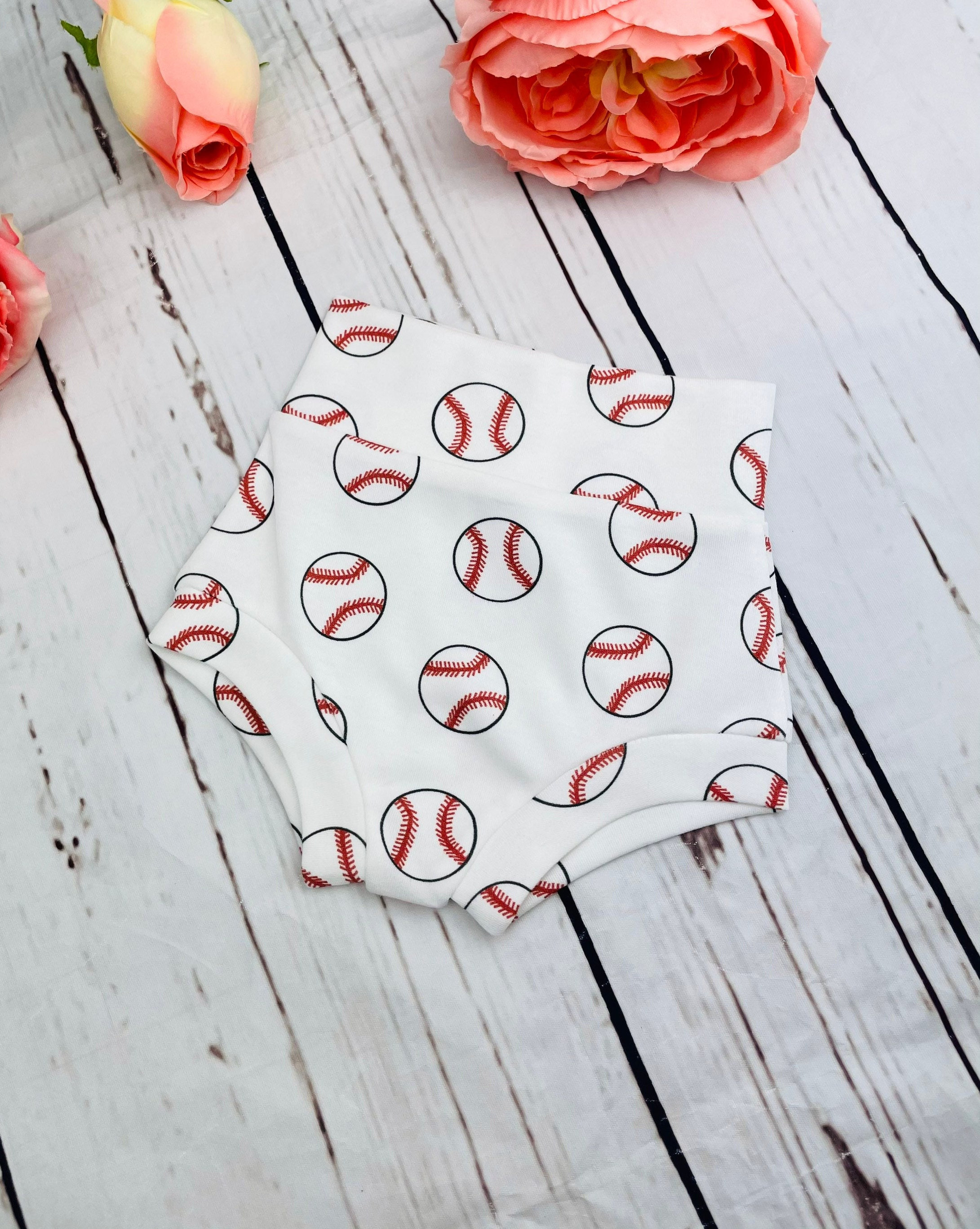 Organic Baseball baby bummies Baseball opening day shorts Softball Organic Cotton Bummies Gender Neutral
