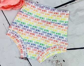 Organic Knit Pride Love Wins Bummies, Love is Love bummies, Kid Pride shorts bummies, Toddler bummies, Love Wins Rainbow, Gift For Her