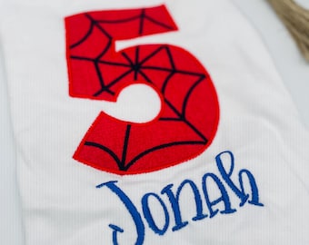 Webb Shirt | 2nd Birthday Shirt | Webb birthday Boy's shirt | Spider Birthday Shirts |  Birthday shirt webbs