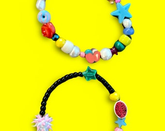 Fun Chunky Carnival Charm Stack Bracelet Set