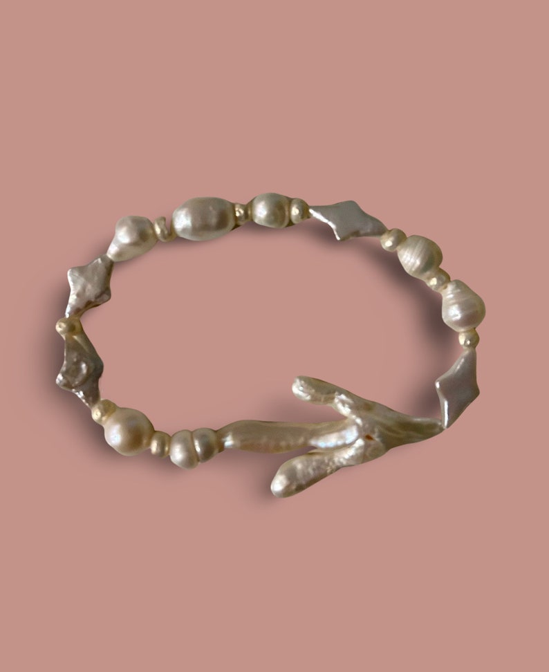 Handmade Pearl Bracelet image 1