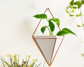 Geometric Hanging Planter, Geometric Planter, Hanging Terrarium Plant Hanger, Wall Vase Succulent Planter, Triangle Wall Planter Indoor