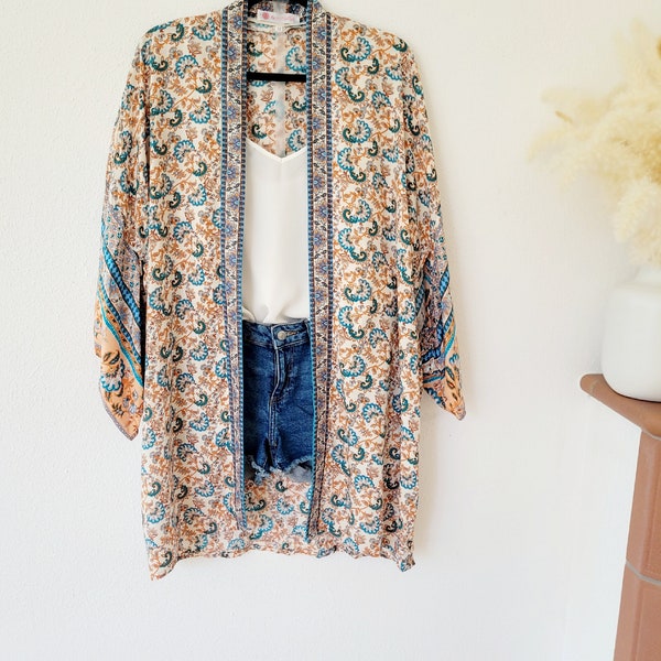 Damen vintage Cardigan, light jacket Frauen, Boho cardigan, Geschenk für sie, floral kurze Jacke, hippie boho Cardigan