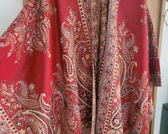 Boho Kimonokofta – Paisleymönster – One Size – Viskosjacka – Etnisk Festivallook – Hippiestil – Handgjord present