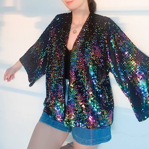 Blazer à Paillettes Rose Personnalisé Pour Femme Avec Plumes, Veste à Paillettes, Cardigan Scintillant Grande Taille, Veste De Soirée - France