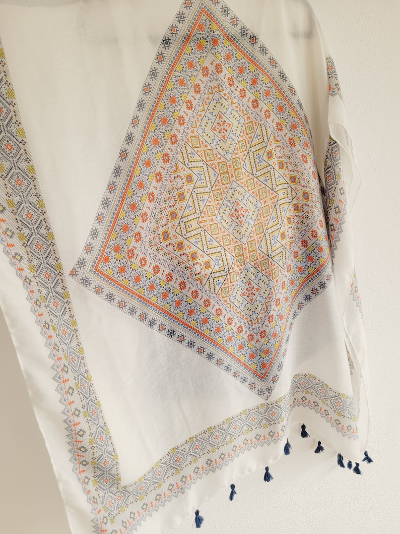 Unisex Light White Boho Cardigan, African Print Kimono, Beach Kimono ...