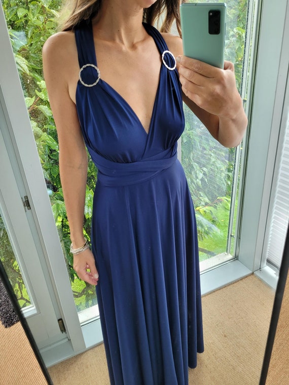 Customized infinity dress, multi wrap dress,blue green long dress, sage green summer wedding dress, Beach dress, bridesmaid maxi dress