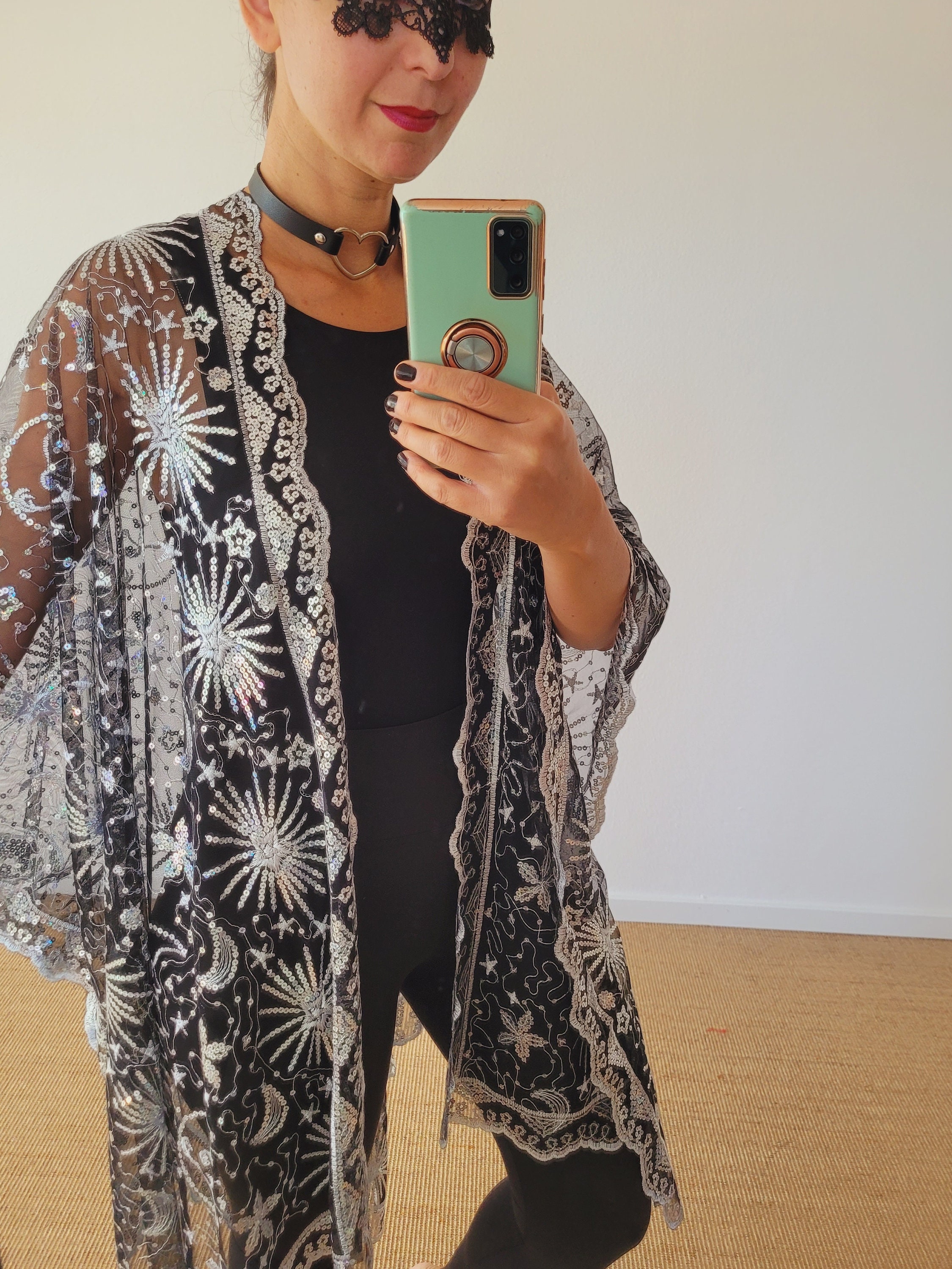 Gold clearance sheer cardigan