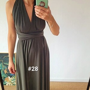 Customized infinity dress, multi wrap dress, black long dress, green summer wedding dress, beach wedding dress, bridesmaid maxi dress Bild 4