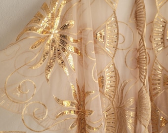 Sequin Kimono with Tassels |sheer Boho Festival Kimono | Plus Size Friendly | vacation kimono in gold | Gift for Her