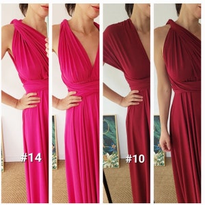 Robe infini personnalisée, robe multi-enveloppement, robe longue noire, robe de mariée dété verte, robe de mariée de plage, robe maxi de demoiselle dhonneur image 6