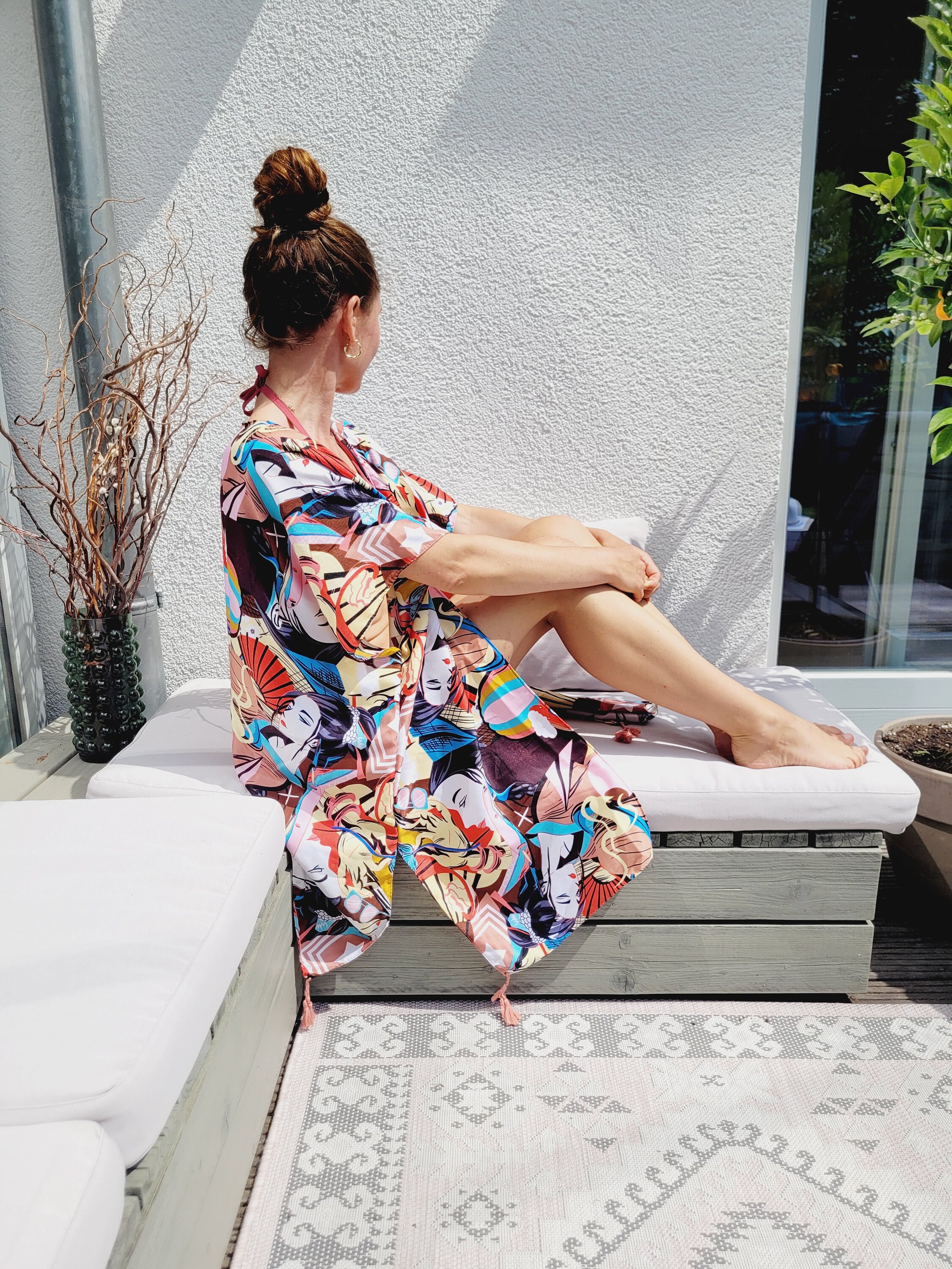 Solid color kimono jacket sale