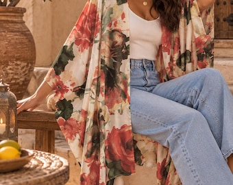Cardigan caldo e oversize da donna – Comodo cardigan taglia unica per autunno e inverno | Cardigan boho, idea regalo per lei
