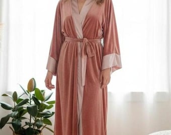 Velvet kimono Women, XXL Kimono Women, Velvet duster, velvet robe, bridesmaid Kimono, dressing gown, bride kimono, bachelorette party kimono