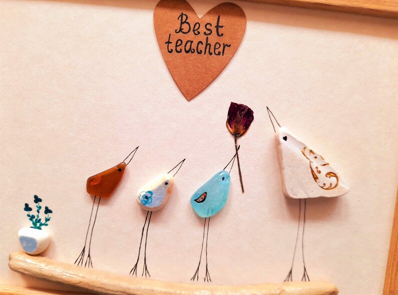 Best Teacher Personalized Pebble Art Gift Back to School or Etsy