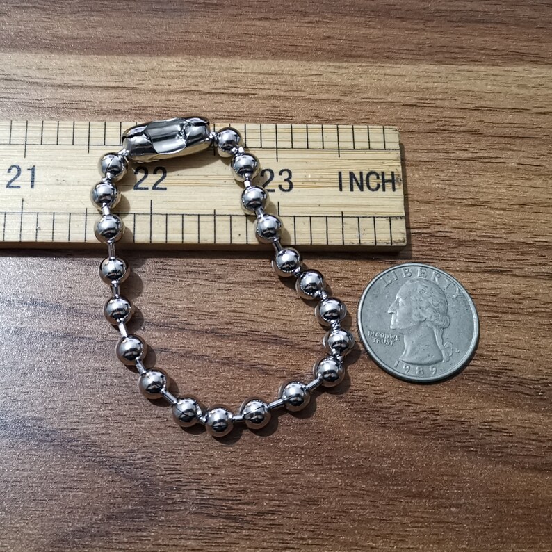 6mm Chunky Stainless Steel Ball Chain Bracelet Metal Beads Etsy