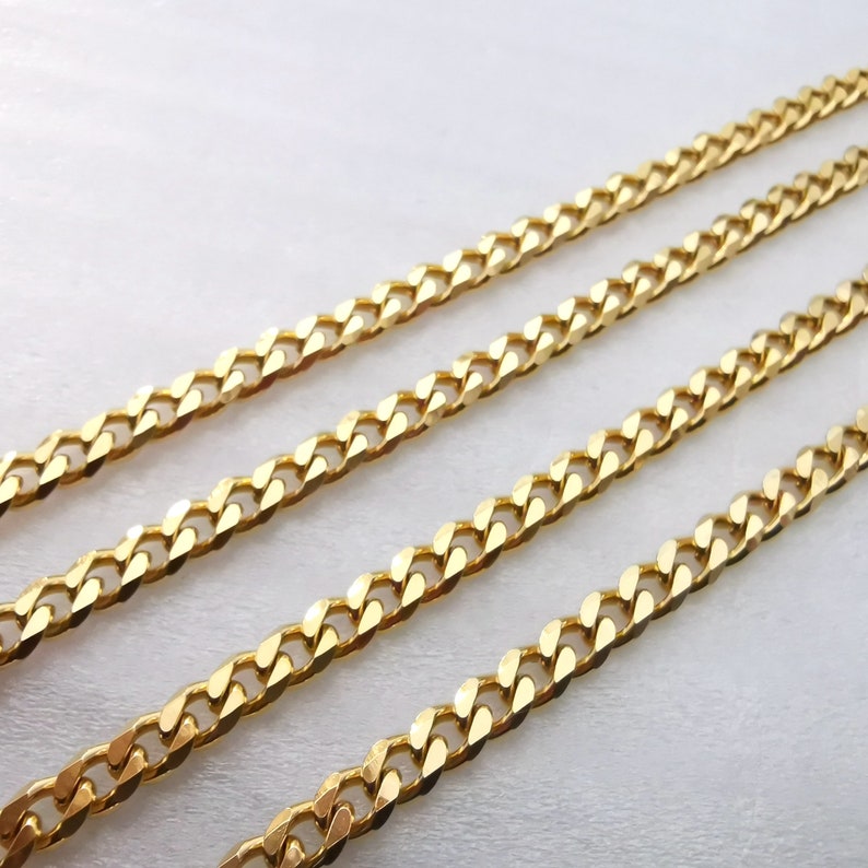 bags Top Bulk 316L Stainless Steel 5mm Link golden Curb Cuban Chain Unisex DIY Used in jewelry clothing crafts