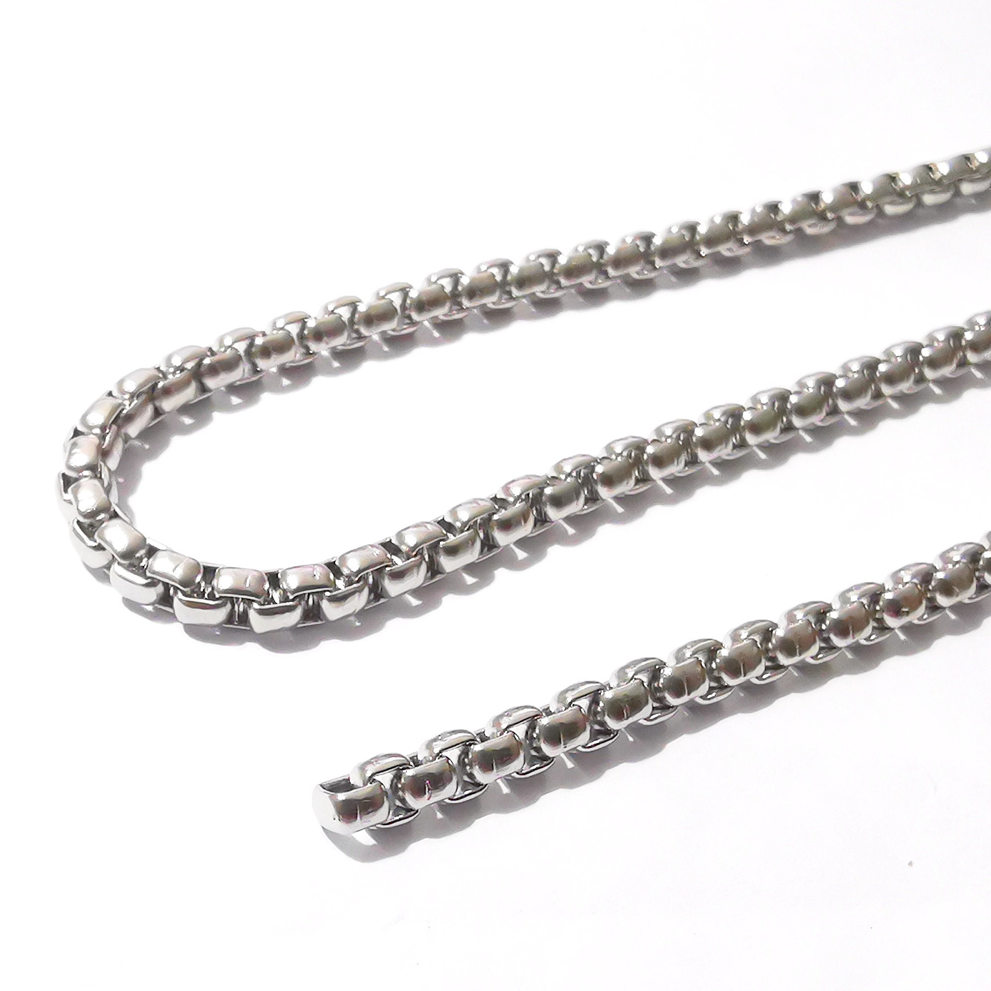 Chain 4mm Round Box Chain stainless steel link DIY Etsy