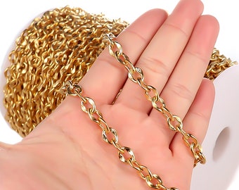 2m 6.56 feet Unfinished Textured Curb Chain Bulk Jewelry Necklace Makings YB 
