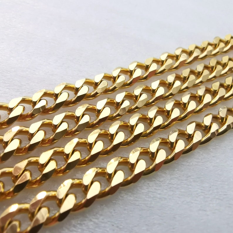 bags Top Bulk 316L Stainless Steel 5mm Link golden Curb Cuban Chain Unisex DIY Used in jewelry clothing crafts